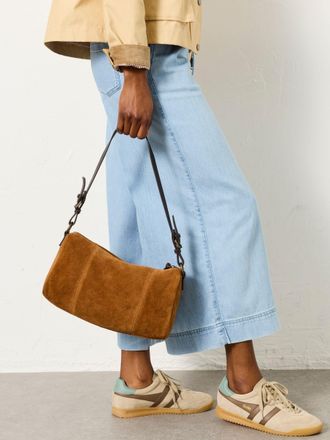 Fat Face FatFace Tan Brown Suede Shoulder Bag