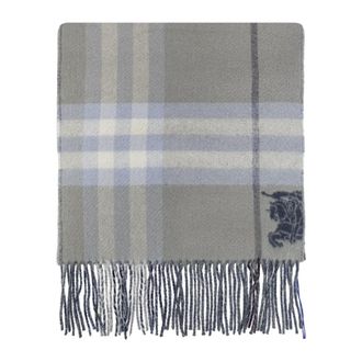 Burberry Contrast Check Kasjmier Sjaal - unisex - Accessoires - Blauw - Maat: ONE Size Kasjmier