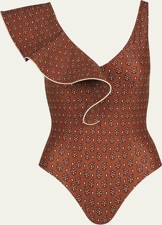 Johanna Ortiz Boleros Ruffle One-Piece Swimsuit
