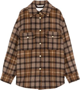 Marc O'Polo check-pattern overshirt - Bruin