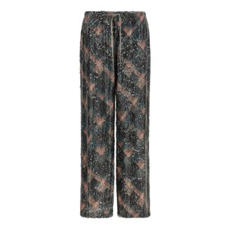 Dries Van Noten Puvis Pants - Dames - Wijde Broeken - Veelkleurig - XS - Pailletten - Broeken