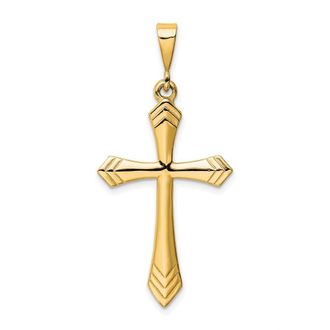 Diamond2Deal 14k Gold Passion Cross Pendant