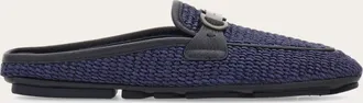 Ferragamo Men Gancini ornament mule Blue Size 10.5