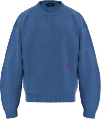 Willy Chavarria Wool Sweater Chavarria - Heren - Ronde hals truien - Blauw - M - Wol - Truien & Vesten