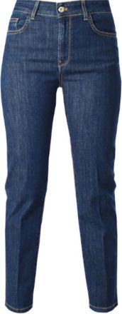 Kocca Donker Denim Broek met Geaccentueerde Stiksels - Dames - Slim Fit Jeans - Blauw - W25 - Denim - Jeans