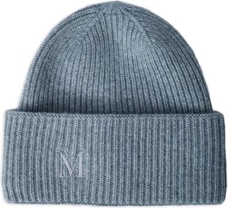 Max Mara logo-motif knitted beanie - Grijs