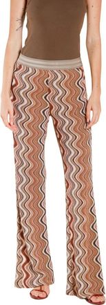Mason's Easy Straight Elax Pants - Dames - Wijde Broeken - Beige - S - Broeken