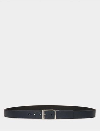 Bally Shiffie 35mm Reversible And Adjustable Belt in Leather in Midnight/black+Pall at Nordstrom, Size 120
