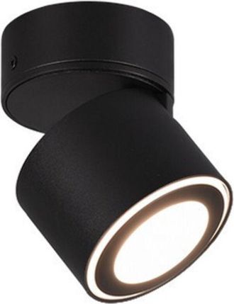 Trio Taurus spot led 5W 450lm, 3000K metallo nero orientabile girevole bi-emissione interruttori separati h. 10,9CM
