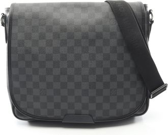 Louis Vuitton Black Damier Graphite Coated Canvas Leather Shoulder Bag (Pre-Owned)
