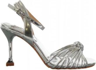 Schutz Jessica Mulschoen Sandaal - Dames - Sandalen met hakken - Grijs - 39 EU - Leer - Schoenen