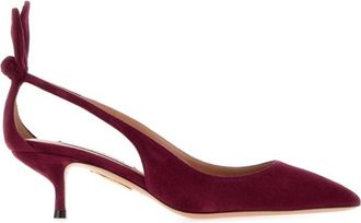 Aquazzura Burgundy Bow Pumps