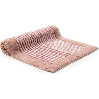 Christy Portobello Stripe Coastal Inspired Bath Rugs in Rose at Nordstrom