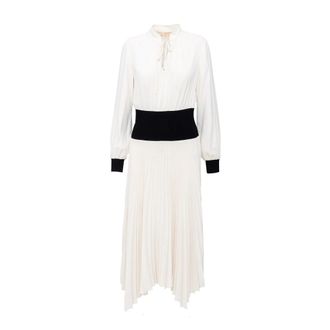 Tory Burch Tory Burch Pre-owned Womens Pleated Dress - 20s - White - Size Small