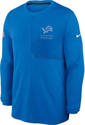 Nike Detroit Lions Sideline Coach Nike Mens Dri-FIT NFL Long-Sleeve Top in Blue | 03B10BE99J-B8B