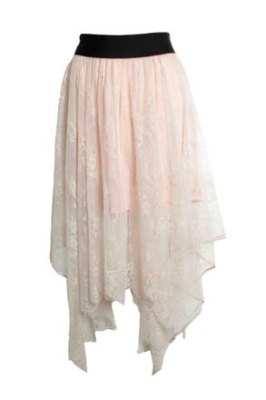 Maje pink lace skirt