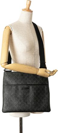 Gucci Womens Pre-owned Gg Supreme Crossbody - Black Textile - One Size
