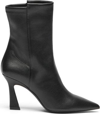 Stuart Weitzman 5050 Vinnie Bootie 85 - Dames - Laarzen met Hak - Zwart - 39 EU - Leer - Schoenen