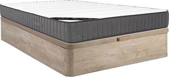 Vente-Unique Set 140x190 Rete vano Natur. chiaro+Mater. molle ibrido insac. 7 zone schiuma alta resil. sp.26cm - AUDACE di PALACIO