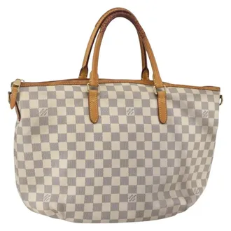 Louis Vuitton Riviera Damier White Canvas Handbag (Pre-Owned)