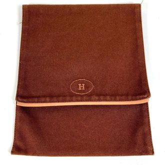 Herm&egrave;s Brown Canvas Pouch (Pre-Owned)