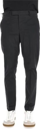 Pantaloni Torino Zwarte Modal Katoenen Broek Fit Dieci - Heren - Slim Fit Broeken - Zwart - M - Katoen - Broeken