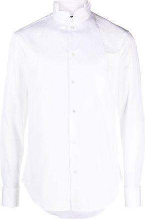 Emporio Armani wingtip-collar long sleeve shirt - men - Cotton - 39 - White