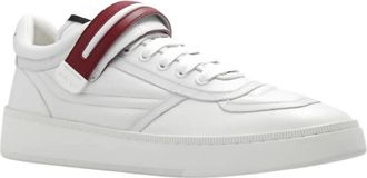 Bally Womens Royce Leather Low Top Sneakers In White