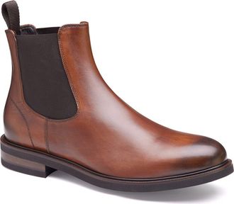 Johnston & Murphy Hartley Chelsea Boot in Brown Italian Calfskin at Nordstrom, Size 8