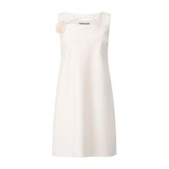 La Petite Robe Di Chiara Boni Losvallende Mouwloze Midi Jurk - Dames - Korte kleedjes - Wit - L - Kleedjes