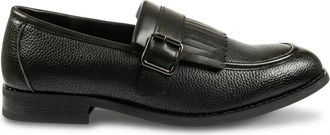 TruClothing PU Leather Kiltie Loafers Fringe Monk Strap Slip-On Shoes