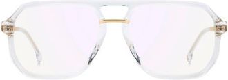 Carrera Victory 58mm Pilot Optical Glasses in Crystal Gold/Blue Sp at Nordstrom