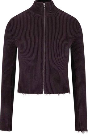 Maison Margiela Ribbed zip cardigan