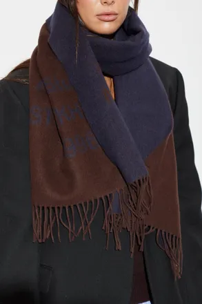Acne Studios Wool Scarf With Fringes, Unisex, Brown