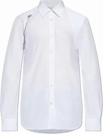 Alexander McQueen Alexander Mcqueen Mens T Chain Harness Shirt White - Size: 36/Regular