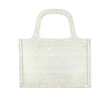 Dior Mini White Camo Canvas Book Tote