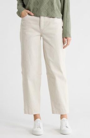 Democracy Relaxed Fit Barrel Leg Jeans in Pale Stone at Nordstrom Rack, Size 12