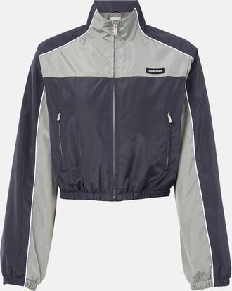 Miu Miu Giacca cropped in tessuto tecnico