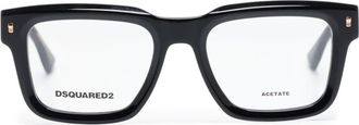 Dsquared2 Eyewear Hype rectangle-frame glasses - men - Acetate - 51 - Black