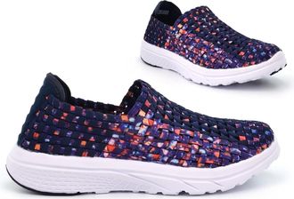 Generic Ladies Slip On Shoes Size 7 Ladies Memory Foam Shoes Size 3 Slip On Shoe Womens Casual Shoe Memory Foam Lightweight Comfort Sizes 3-9 Purple 7 UK