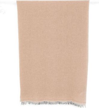 Fabiana Filippi Accessoires, Dames, Beige, ONE Size, Lichtgewicht Rechthoekige Sjaal