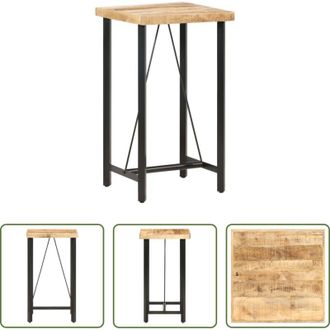 vidaXL vidaXL Tavolo da bar industriale - Tavolo da Bar 60x60x107 cm in Legno Ruvido di Mango