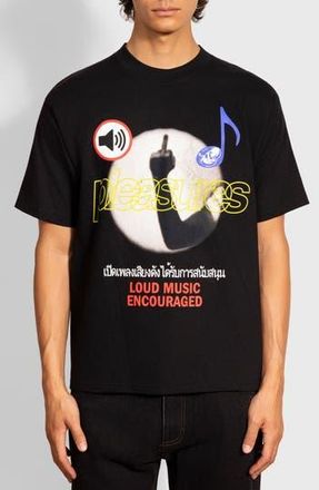 Pleasures Loud Music Cotton Graphic T-Shirt in Black at Nordstrom Rack, Size Small