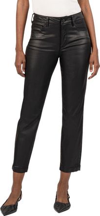 Kut from the Kloth Reese Coated Ankle Slim Straight Leg Jeans in Black at Nordstrom Rack, Size 00