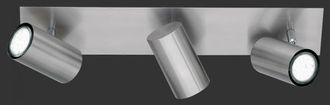 Trio Marley 3 Spots Spotlight Attachment Gu10 35w Color Metal N&iacute;quel Mate 802400307