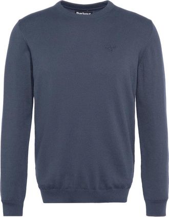 Barbour Pima Katoen Trui met Ronde Hals - Heren - Ronde hals truien - Blauw - S - Katoen - Truien & Vesten
