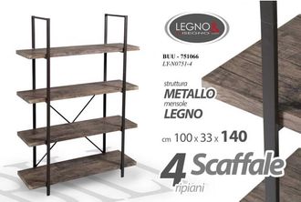 OEM Estanter&iacute;a De Estilo Urbano 4 Estantes Cm 100x 33 X 140 H