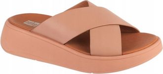 FitFlop Dames/Dames F-Mode Leren Flatform Sliders (Beige)