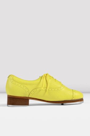 Bloch Ladies Jason Samuels Smith Pebble Leather Tap Shoes, Yellow Pebble Leather