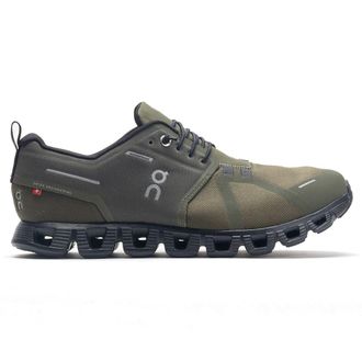 On Cloud 5 Waterproof Textile Synthetic Mens Lace Up Trainers - Olive Black - Size:UK 11.5